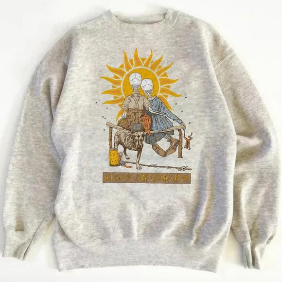 Vintage 90s Alice In Chains sweatshirt, Graphic Alice In Chains band unisex tee - Picture 1 of 4